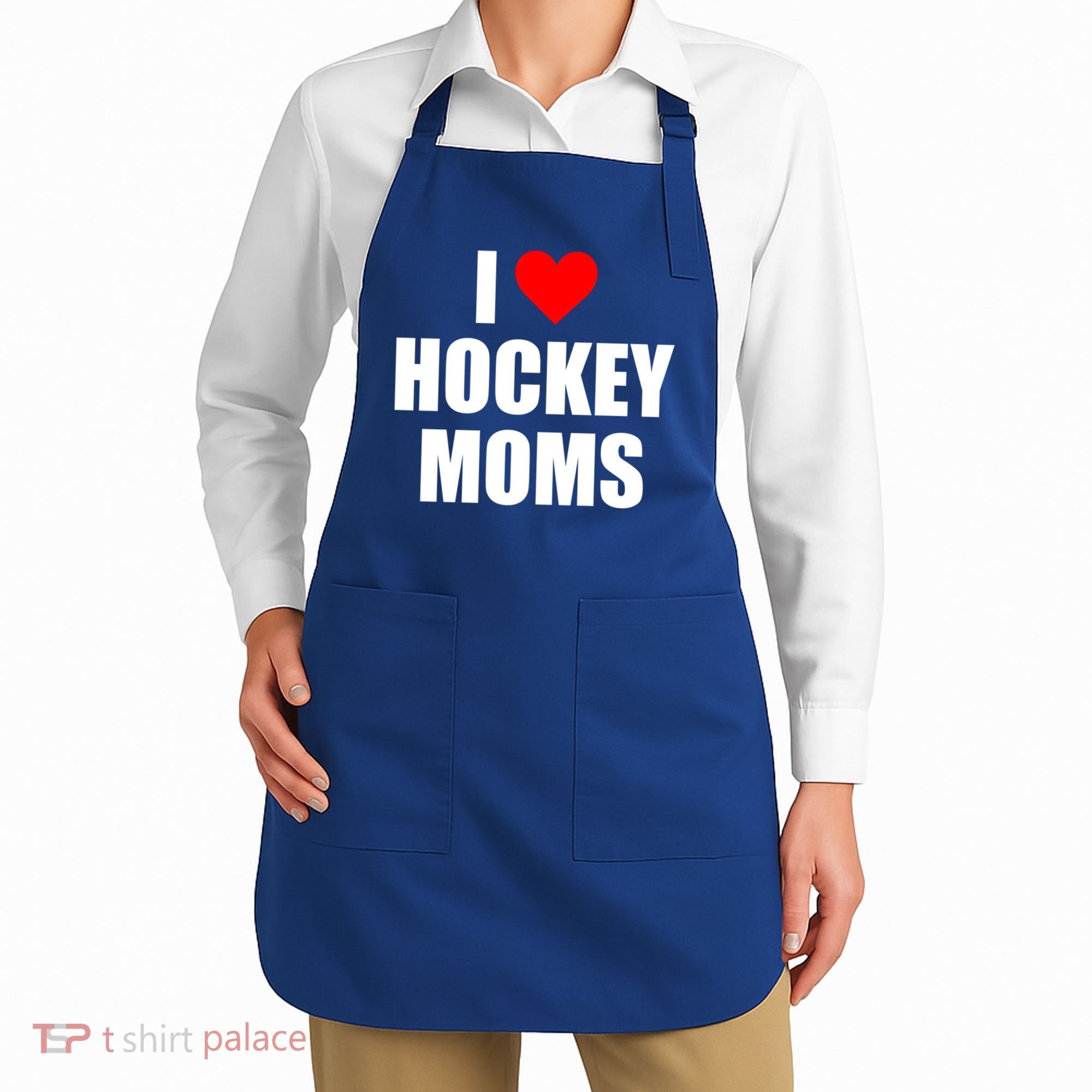 I Love Hockey Moms Cool Gift Apron