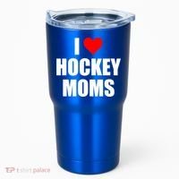 I Love Hockey Moms Cool Gift Tumbler thumb 0