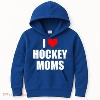 I Love Hockey Moms Cool Gift Kids Hoodie thumb 0