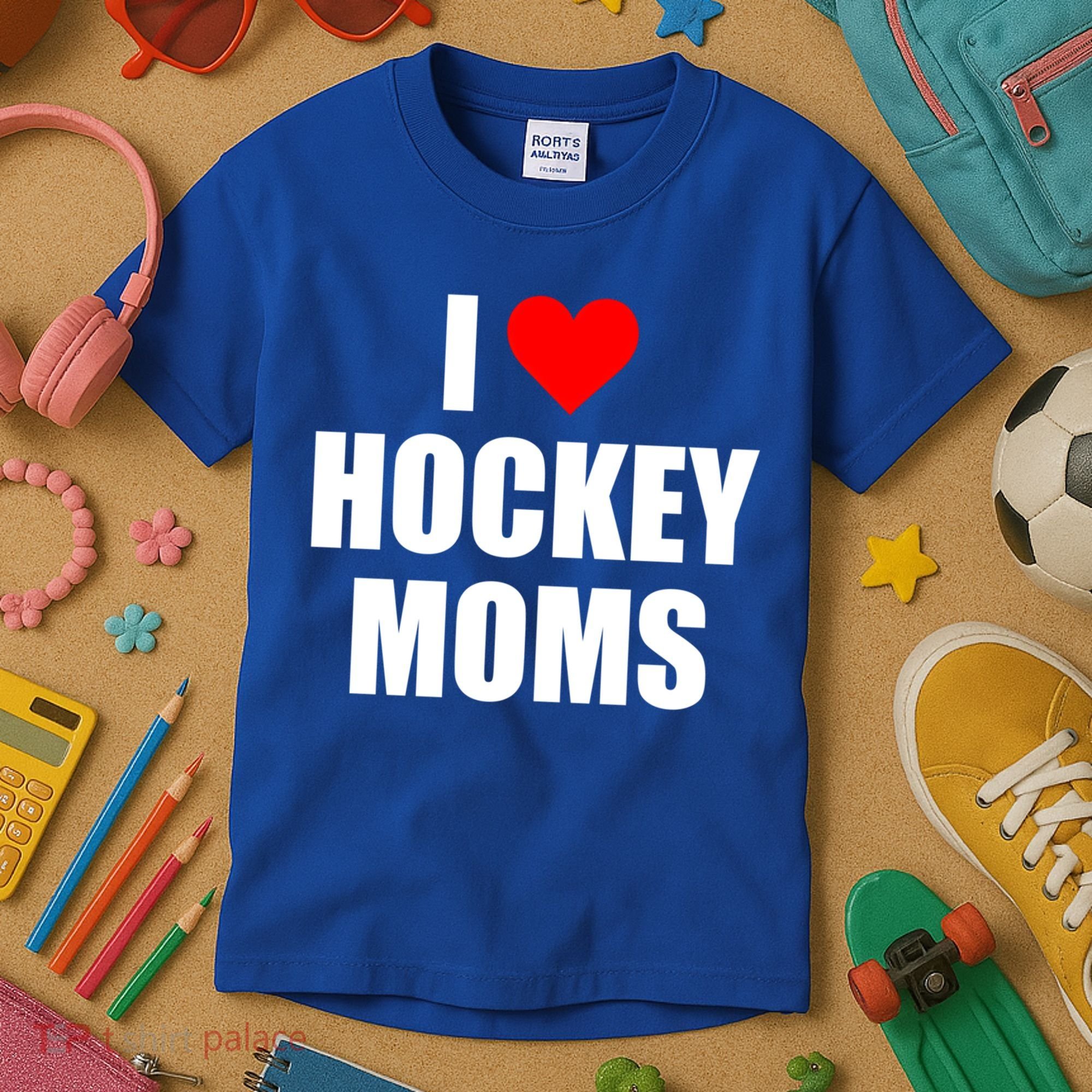 I Love Hockey Moms Cool Gift Kids T-Shirt