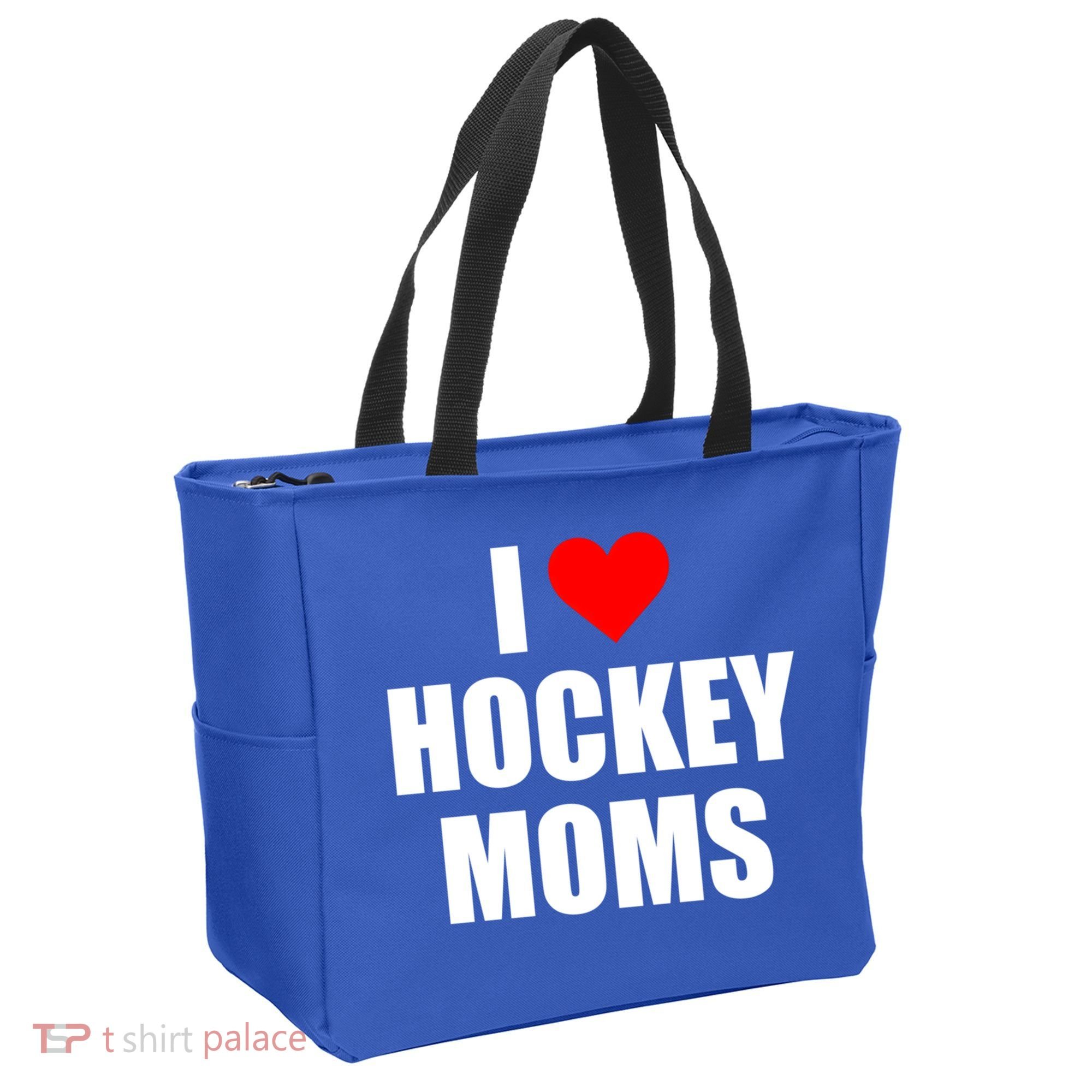 I Love Hockey Moms Cool Gift Tote Bag