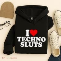 I Love Heart Techno Sluts Edm Music Hoodie thumb 4