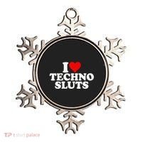 I Love Heart Techno Sluts Edm Music Ornament thumb 0