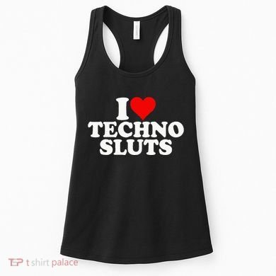 I Love Heart Techno Sluts Edm Music Women's Tank Top