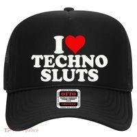 I Love Heart Techno Sluts Edm Music Hat thumb 0
