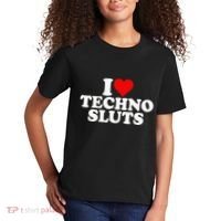 I Love Heart Techno Sluts Edm Music Kids T-Shirt thumb 2