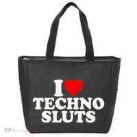 I Love Heart Techno Sluts Edm Music Tote Bag thumb 0