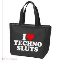 I Love Heart Techno Sluts Edm Music Tote Bag thumb 3