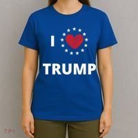 I Love Heart Trump Never Give Up Fighting For You Our Nation Gift T-Shirt thumb 4