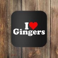 I LOVE HEART GINGERS REDHEADS RED HAIR Coaster thumb 0