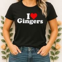I LOVE HEART GINGERS REDHEADS RED HAIR Women's T-Shirt thumb 2