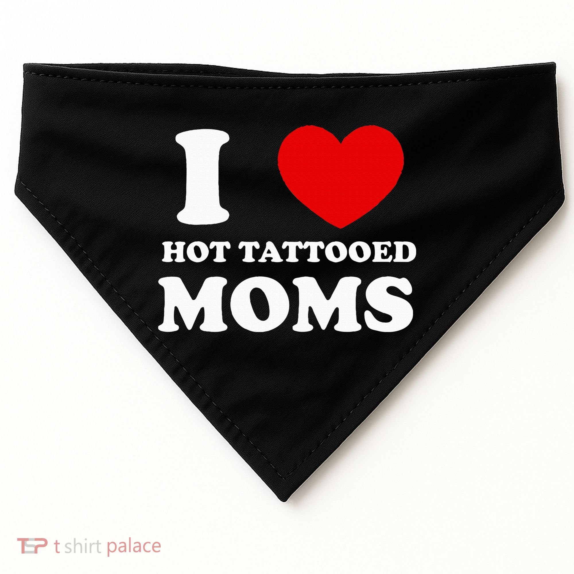 I Love Hot Tattooed Moms USA-Made Doggie Bandana