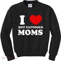 I Love Hot Tattooed Moms Kids Sweatshirt thumb 0