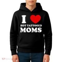 I Love Hot Tattooed Moms Kids Hoodie thumb 4