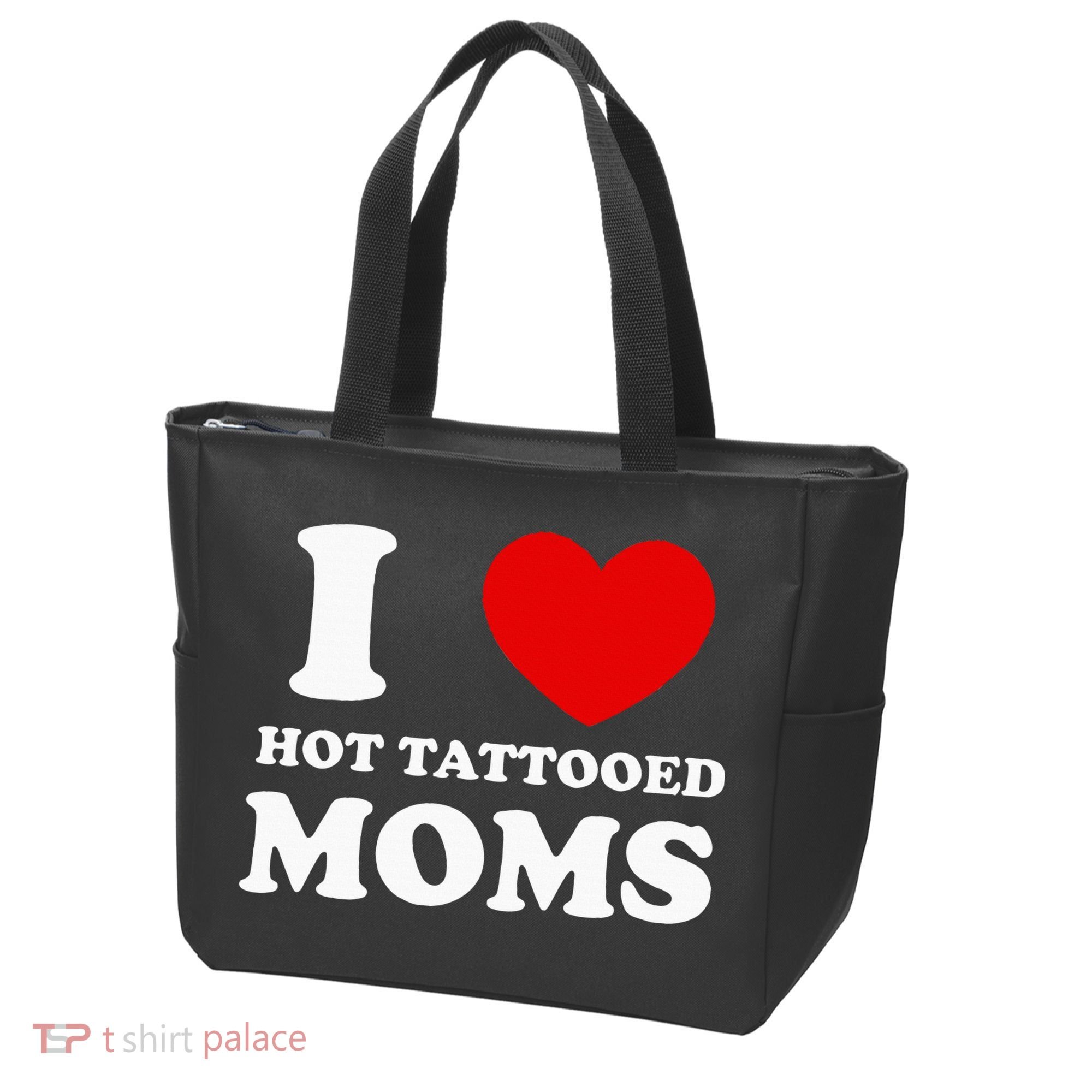 I Love Hot Tattooed Moms Tote Bag