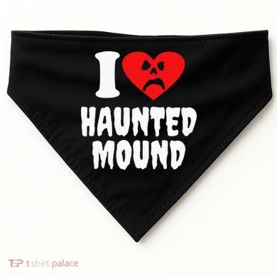 I Love Haunted Mound USA-Made Doggie Bandana