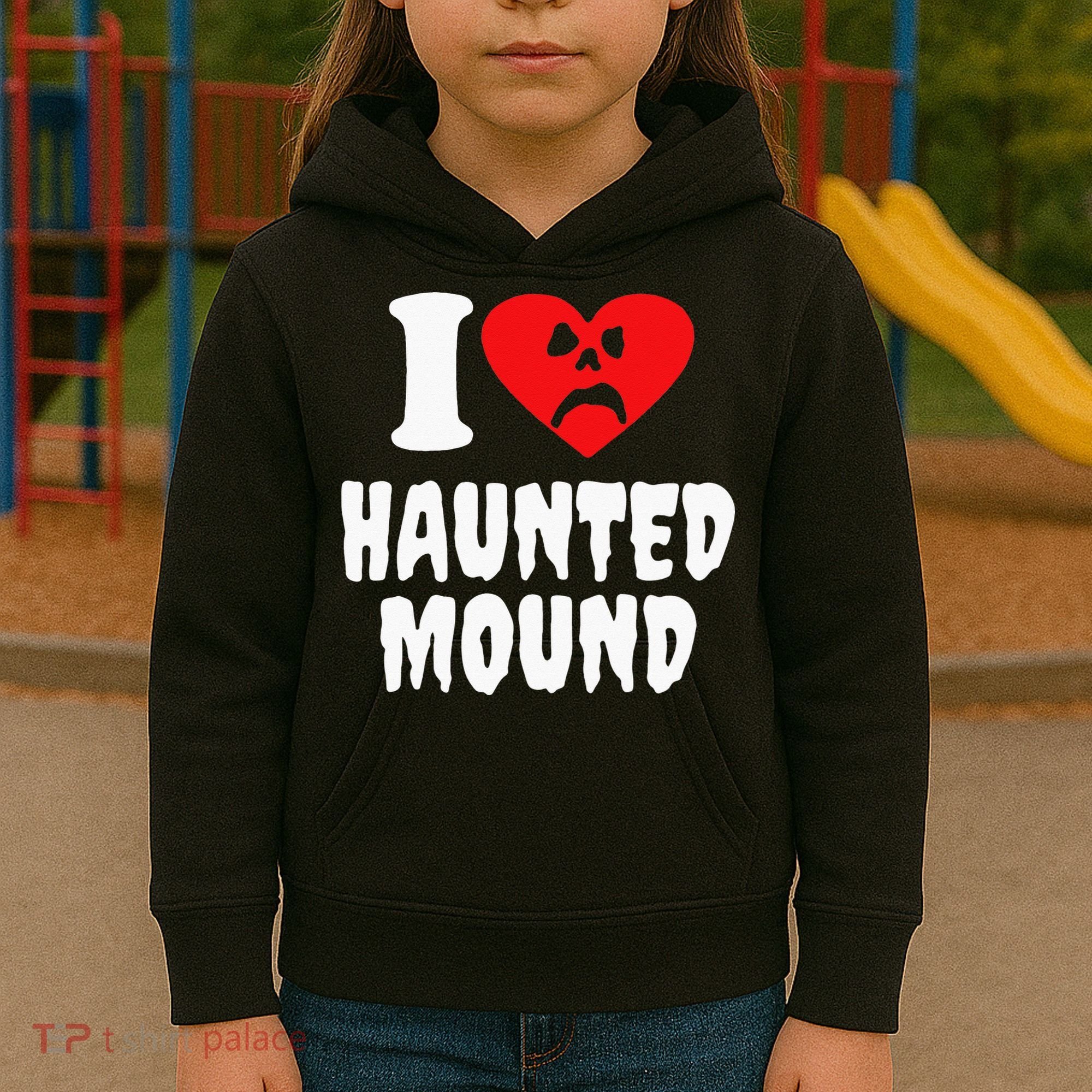 I Love Haunted Mound Kids Hoodie