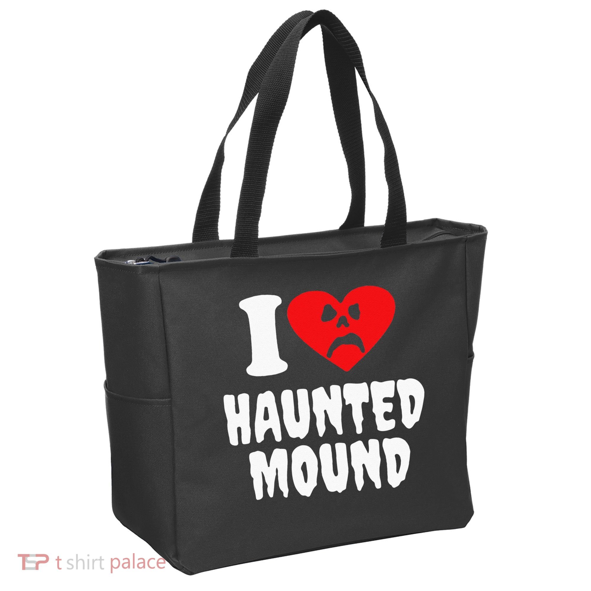 I Love Haunted Mound Tote Bag