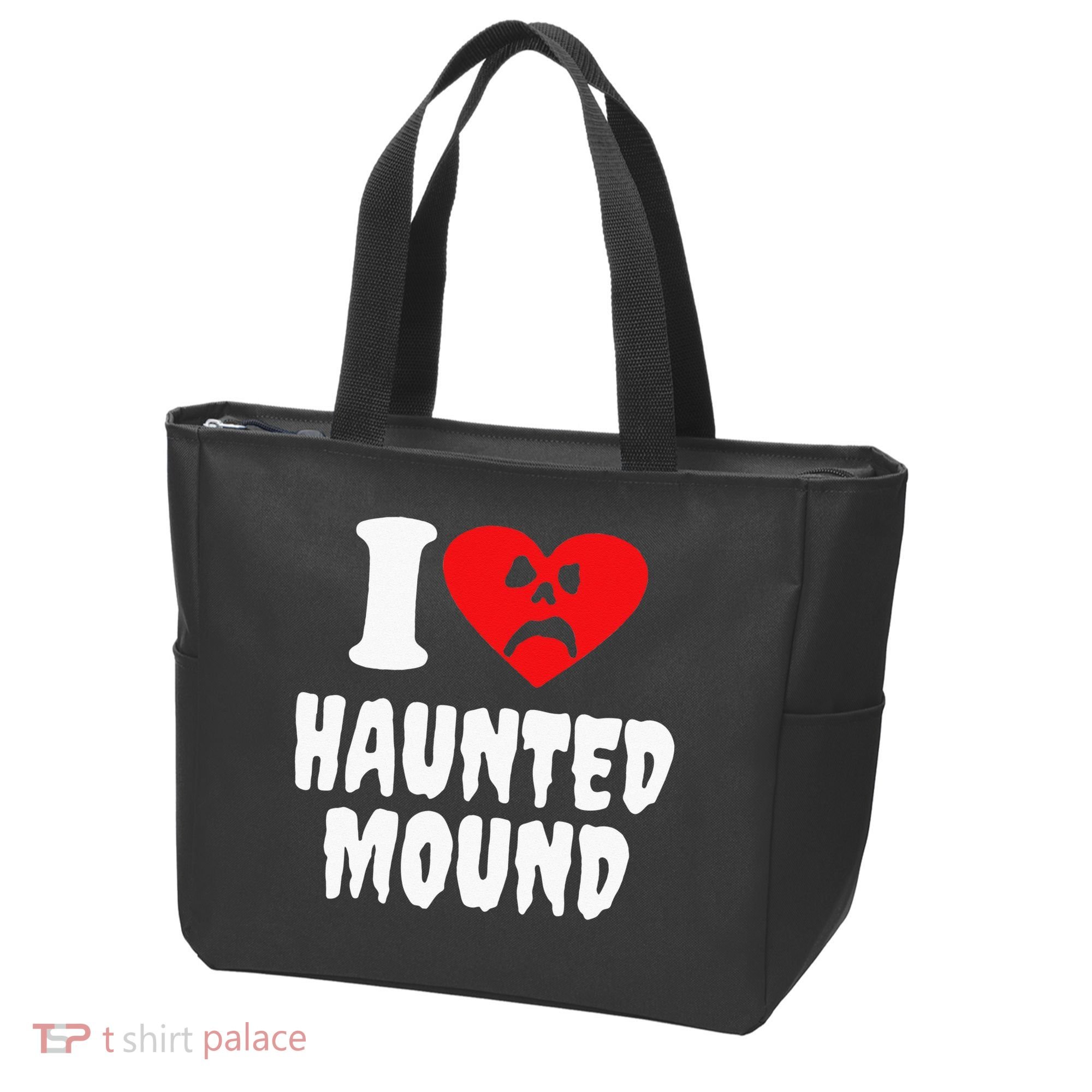 I Love Haunted Mound Tote Bag