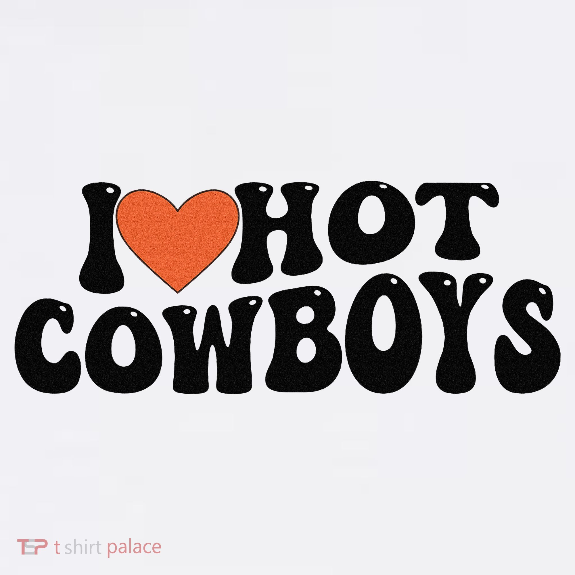 I Love Hot Cowboys Groovy Retro I Love Cowboys Women's Tank Top