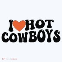 I Love Hot Cowboys Groovy Retro I Love Cowboys Kids Sweatshirt thumb 2