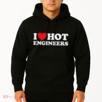 I Love Hot Engineers Funny Math Science Construct Invent Job Hoodie thumb 2