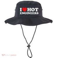 I Love Hot Engineers Funny Math Science Construct Invent Job Bucket Hat thumb 0