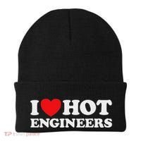 I Love Hot Engineers Funny Math Science Construct Invent Job Beanie thumb 0