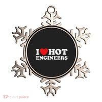 I Love Hot Engineers Funny Math Science Construct Invent Job Ornament thumb 0