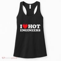 I Love Hot Engineers Funny Math Science Construct Invent Job Women's Tank Top thumb 0