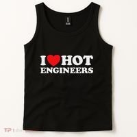 I Love Hot Engineers Funny Math Science Construct Invent Job Tank Top thumb 2