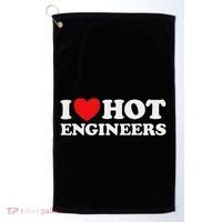 I Love Hot Engineers Funny Math Science Construct Invent Job Golf Towel thumb 0