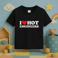 I Love Hot Engineers Funny Math Science Construct Invent Job Toddler T-Shirt thumb 3