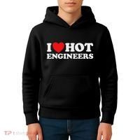 I Love Hot Engineers Funny Math Science Construct Invent Job Kids Hoodie thumb 4