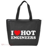 I Love Hot Engineers Funny Math Science Construct Invent Job Tote Bag thumb 0