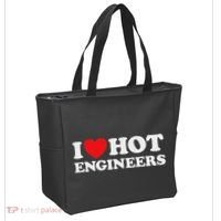 I Love Hot Engineers Funny Math Science Construct Invent Job Tote Bag thumb 2