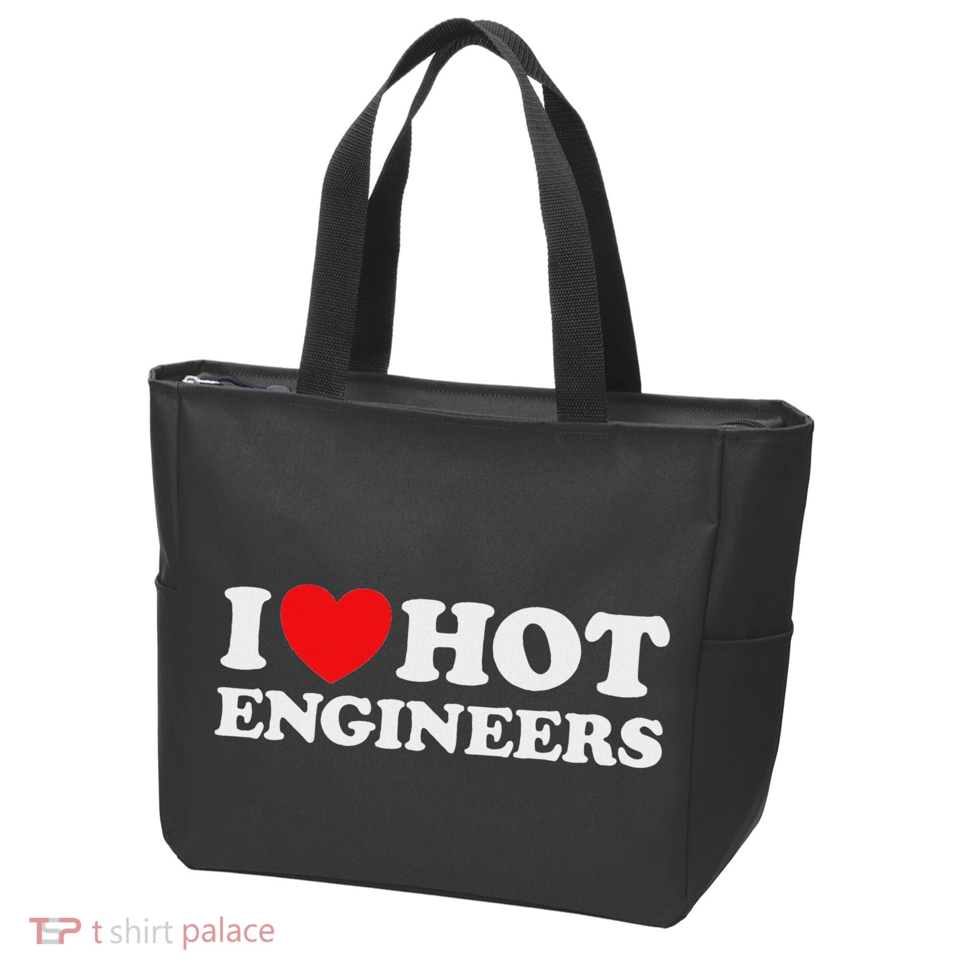 I Love Hot Engineers Funny Math Science Construct Invent Job Tote Bag