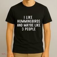 I Like Hummingbirds And Maybe Like 3 People Funny Lover Gift T-Shirt thumb 3