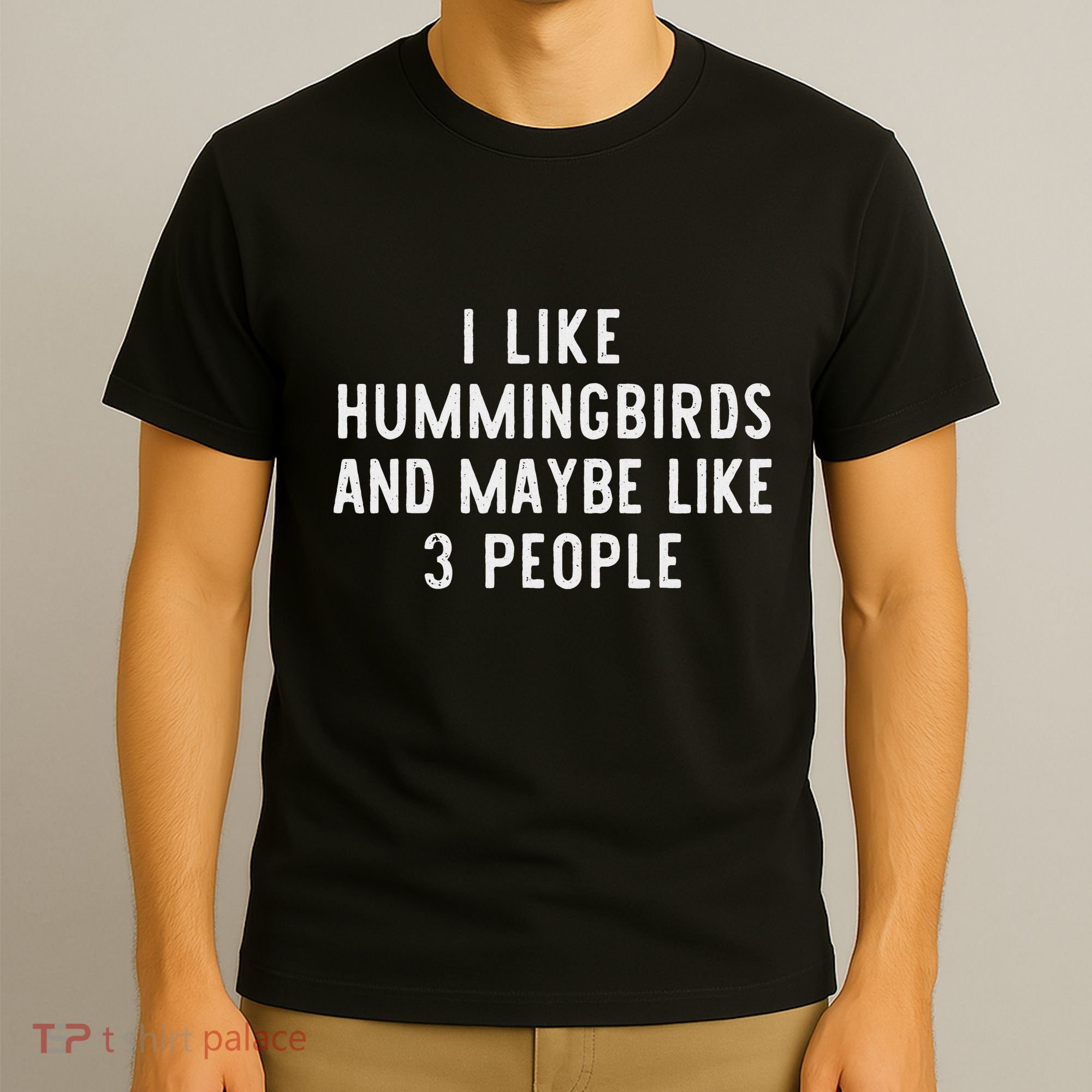 I Like Hummingbirds And Maybe Like 3 People Funny Lover Gift T-Shirt