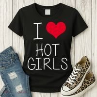 I Love Hot Girls Women's T-Shirt thumb 3