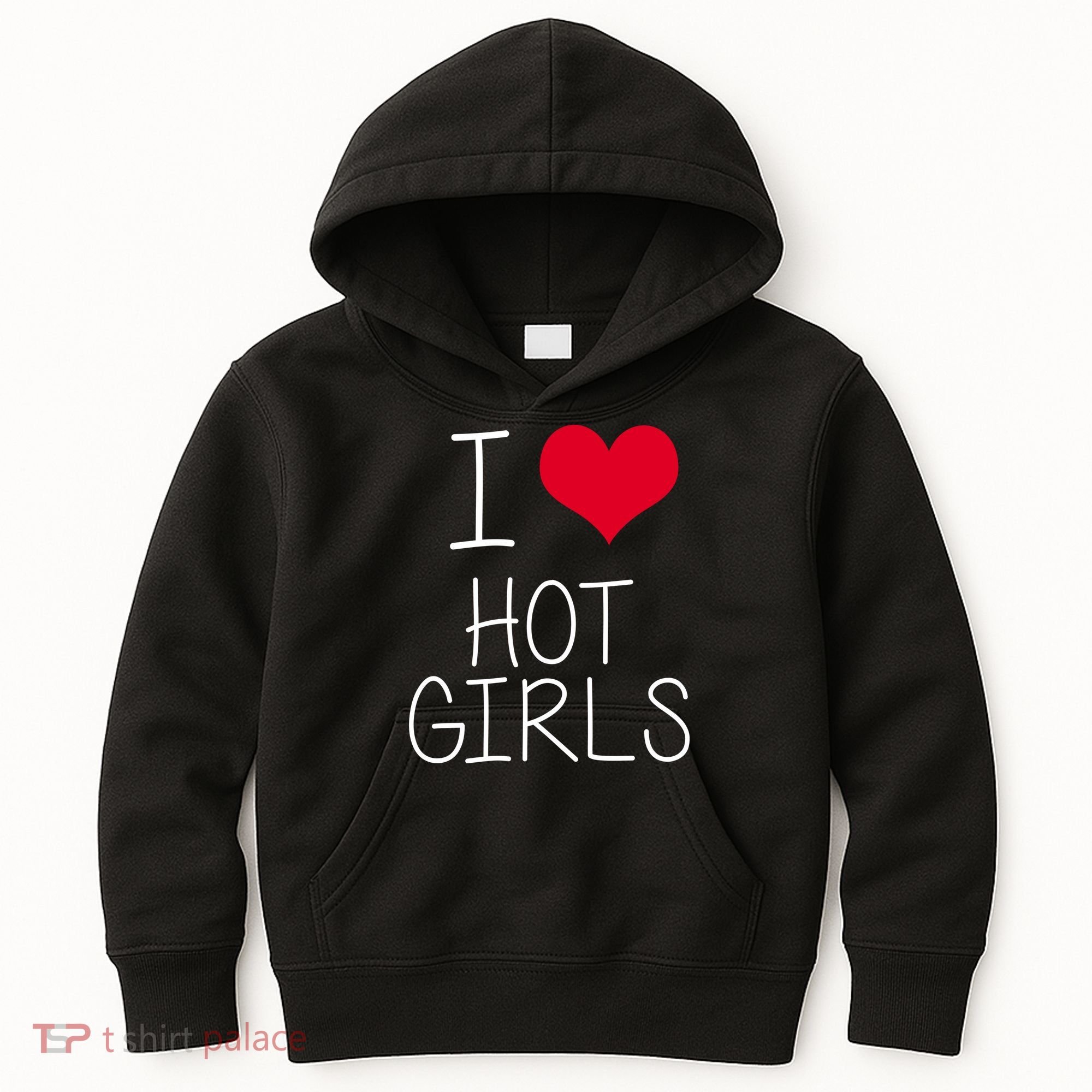 I Love Hot Girls Kids Hoodie