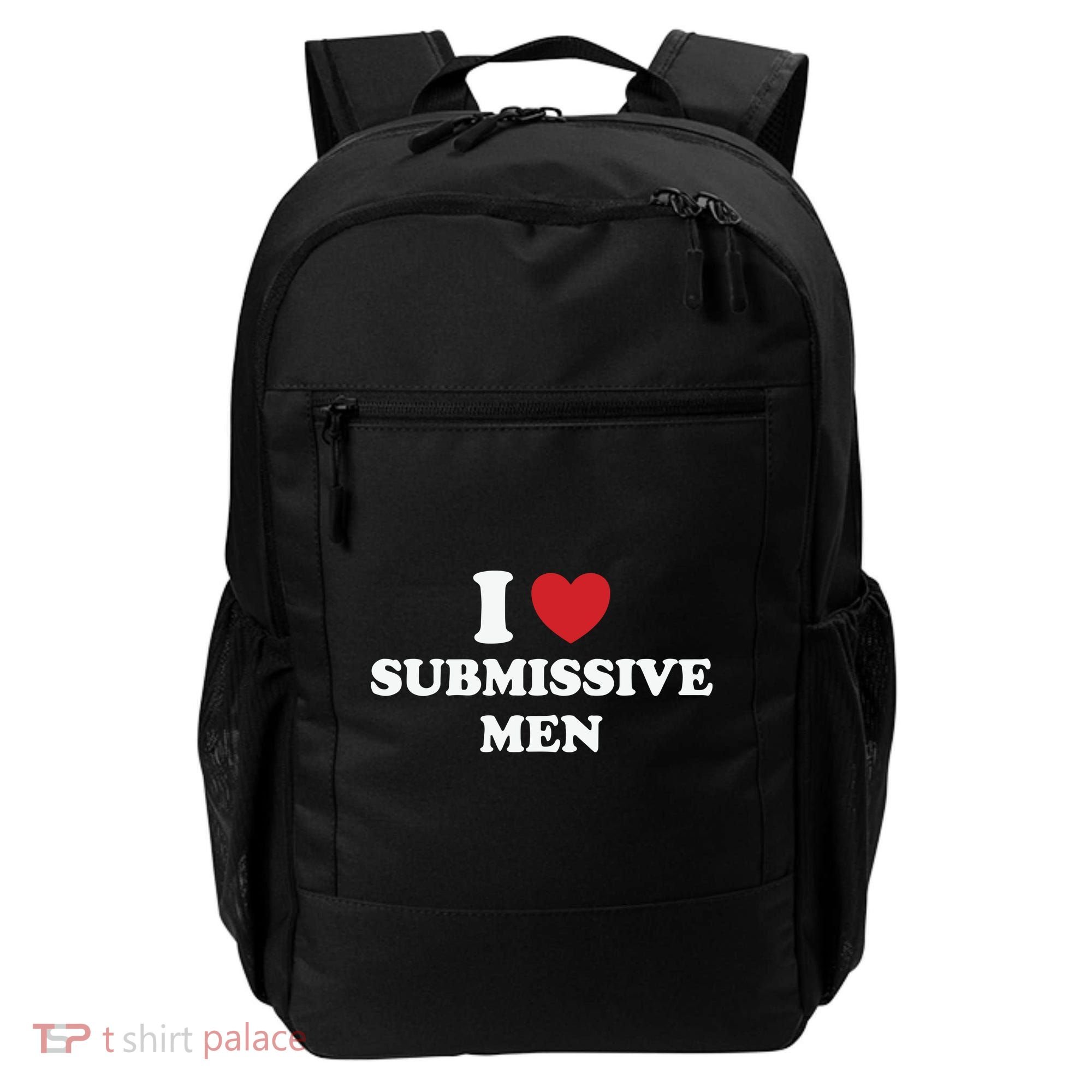 I Love Heart Submissive Backpack