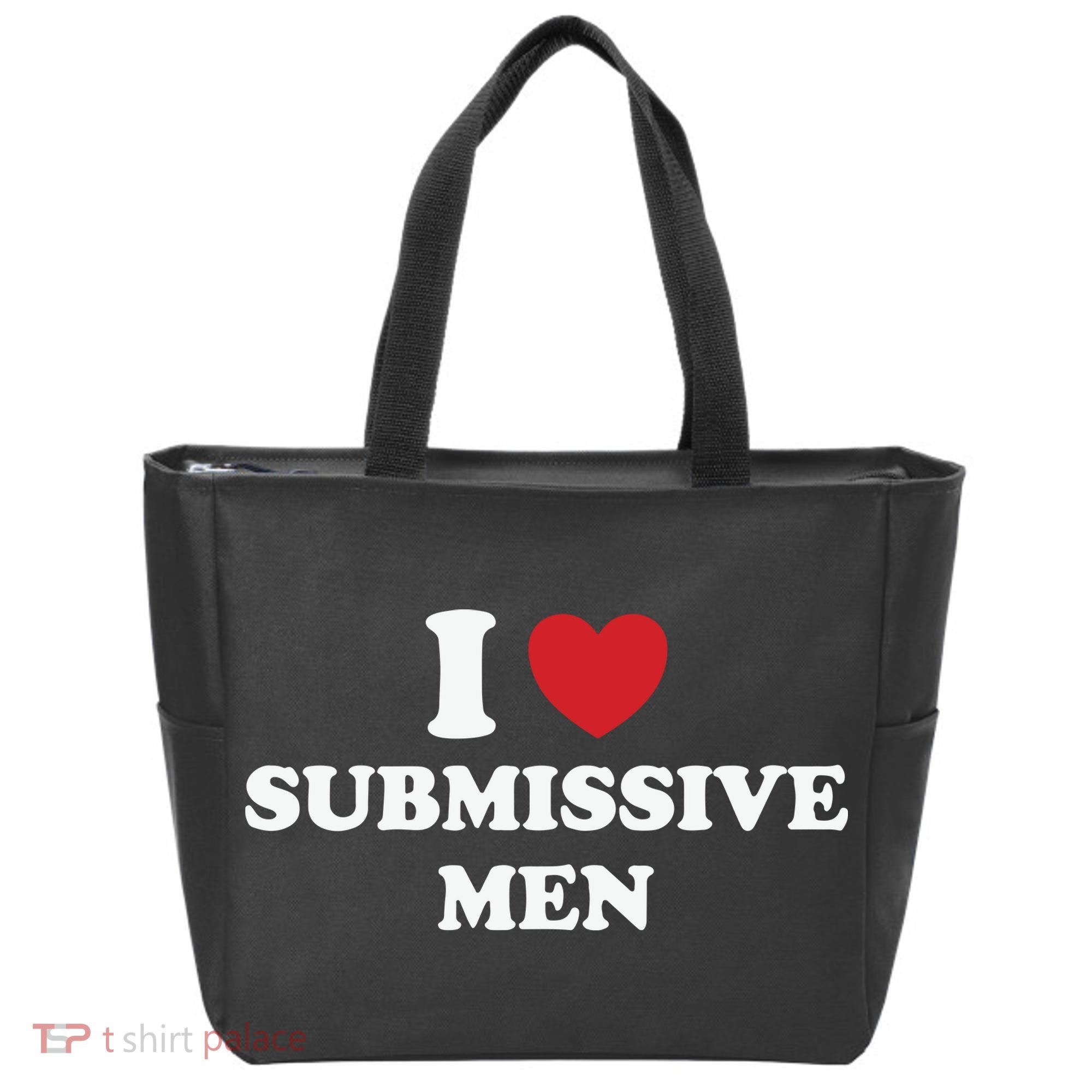I Love Heart Submissive Tote Bag