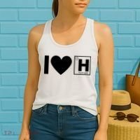 I Love Hydrogen Vehicles Fuel Cells H Symbol Periodic Table FCEVs Women's Tank Top thumb 2