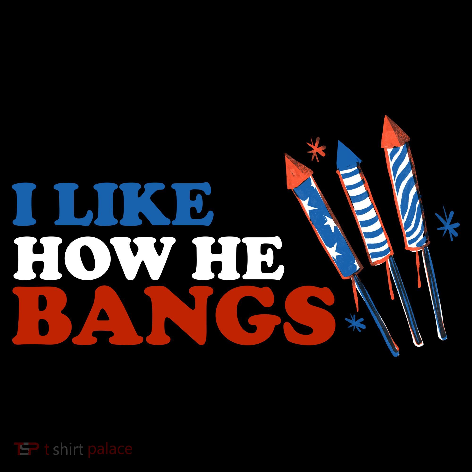 I Like How He Bangs Firework Celebration Funny 4th Of July Coaster