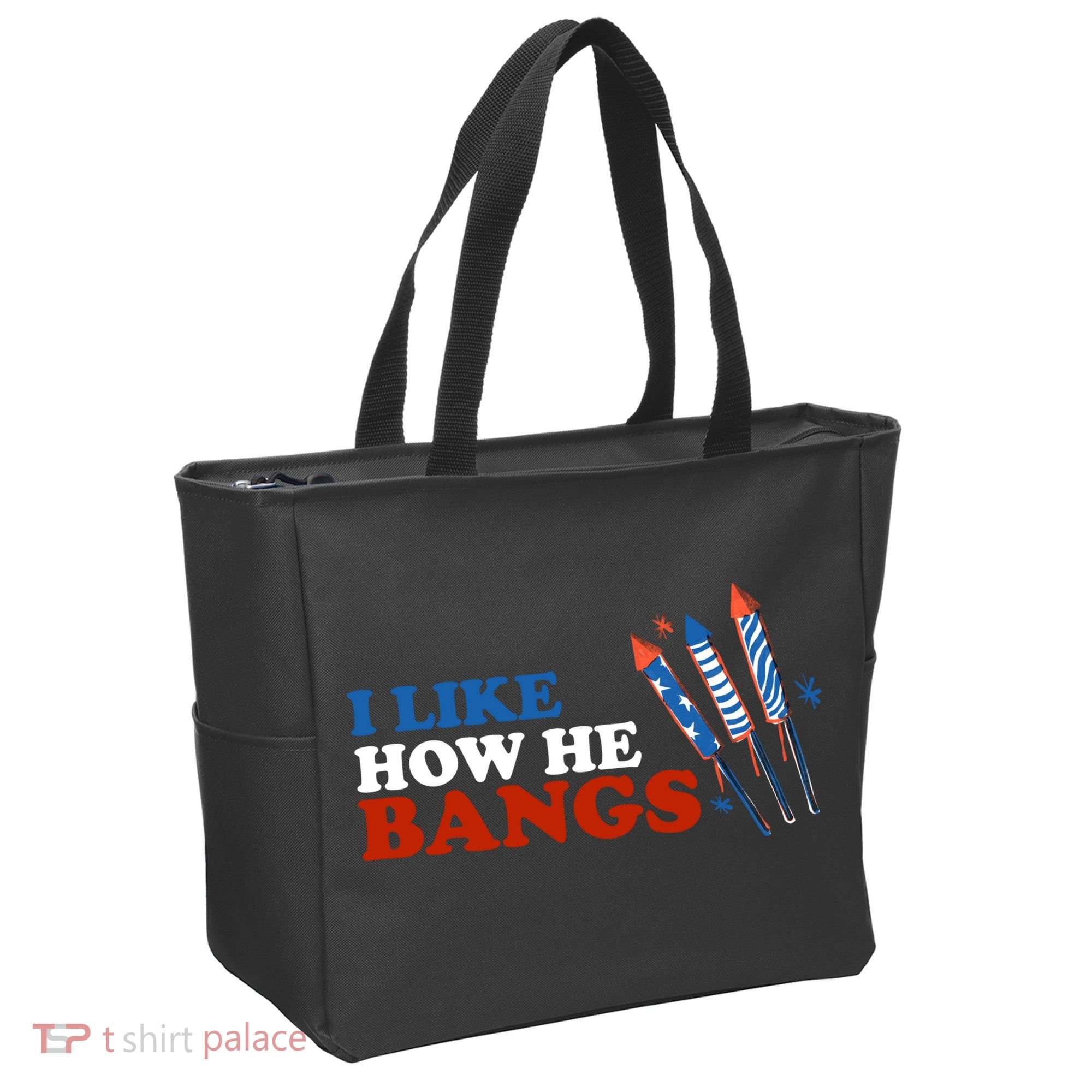 I Like How He Bangs Firework Celebration Funny 4th Of July Tote Bag