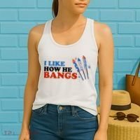 I Like How He Bangs Firework Celebration Funny 4th Of July Women's Tank Top thumb 2
