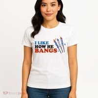 I Like How He Bangs Firework Celebration Funny 4th Of July Women's T-Shirt thumb 4