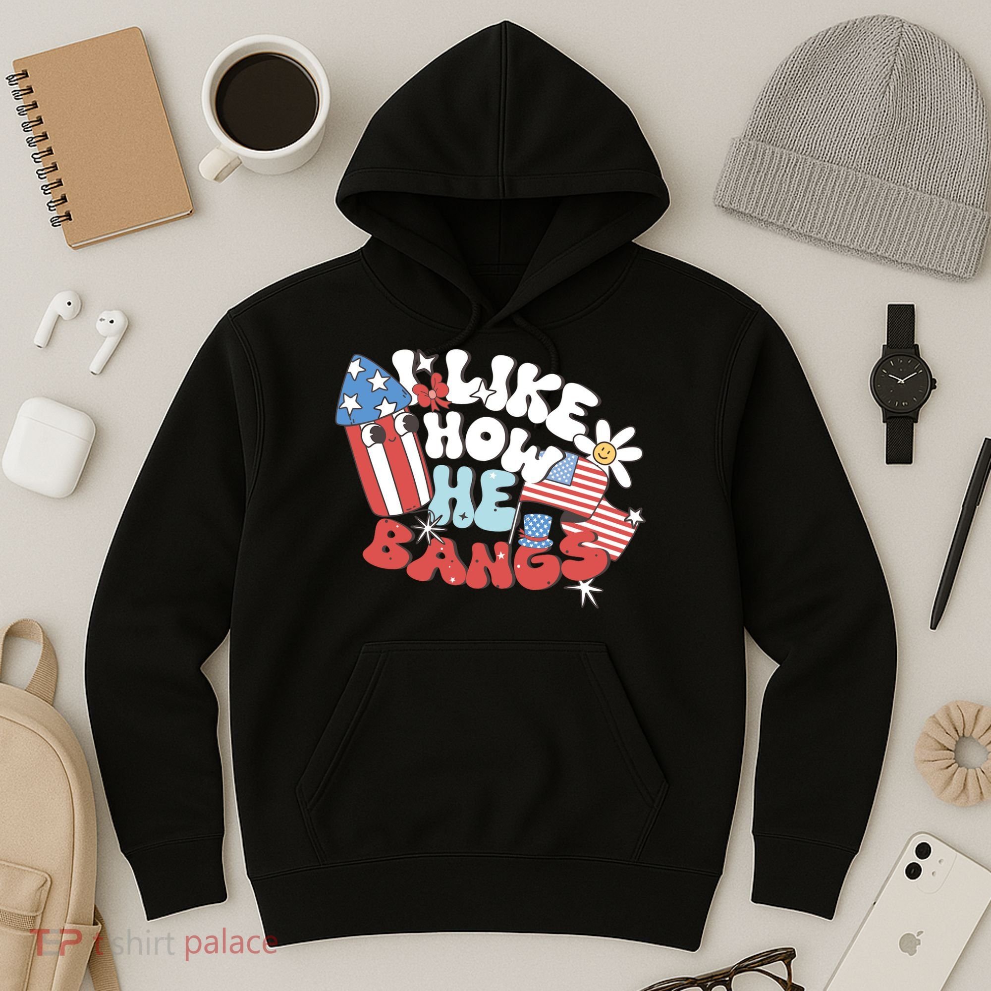 I Like How He Bangs I Like How She Explodes Couple 4th July Hoodie