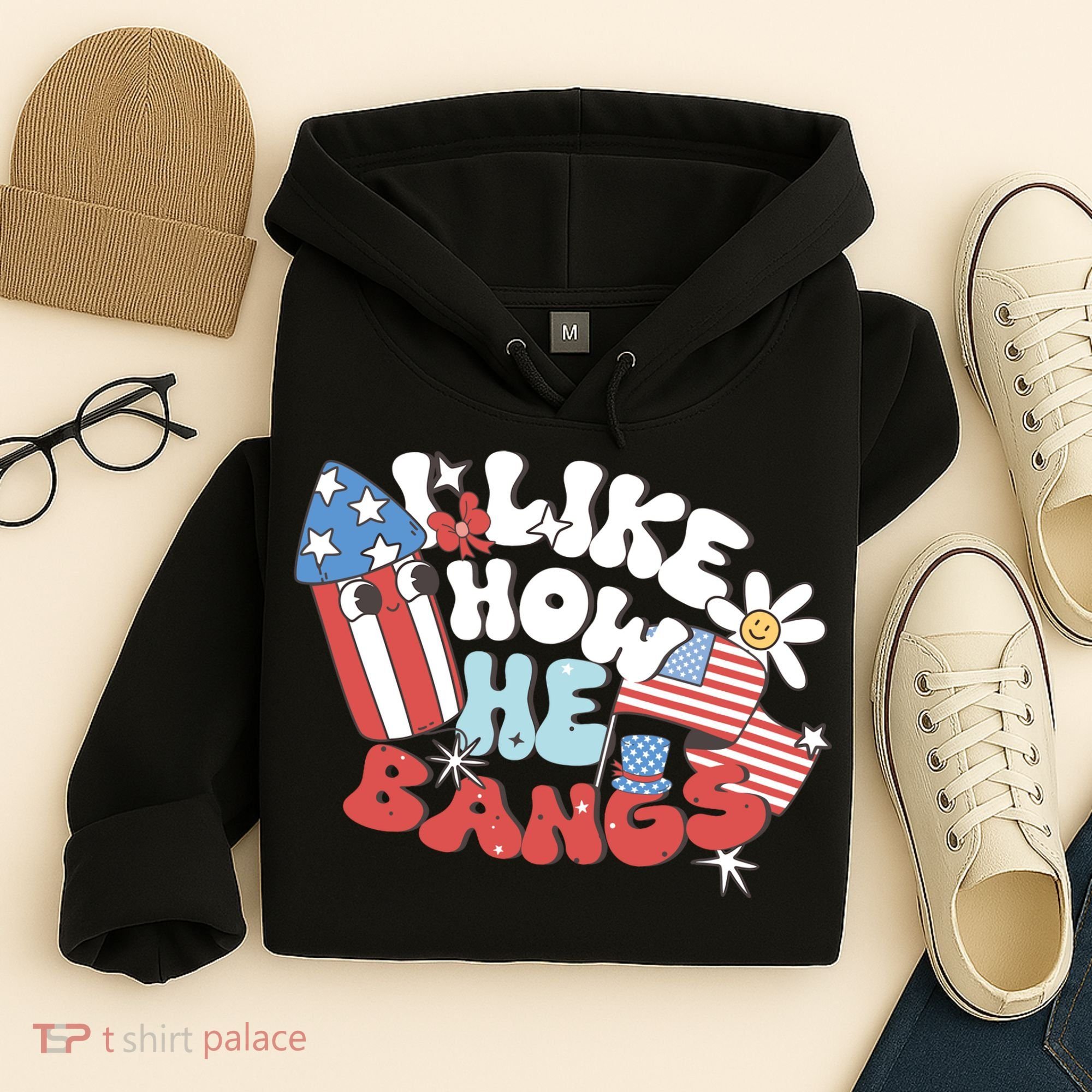 I Like How He Bangs I Like How She Explodes Couple 4th July Hoodie